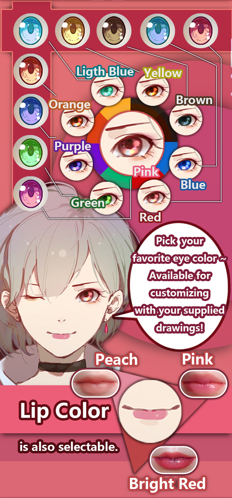 ElsaBabe Anime Doll Head Platinum Silicone Love Doll Heads Only, Momoi Nozomi