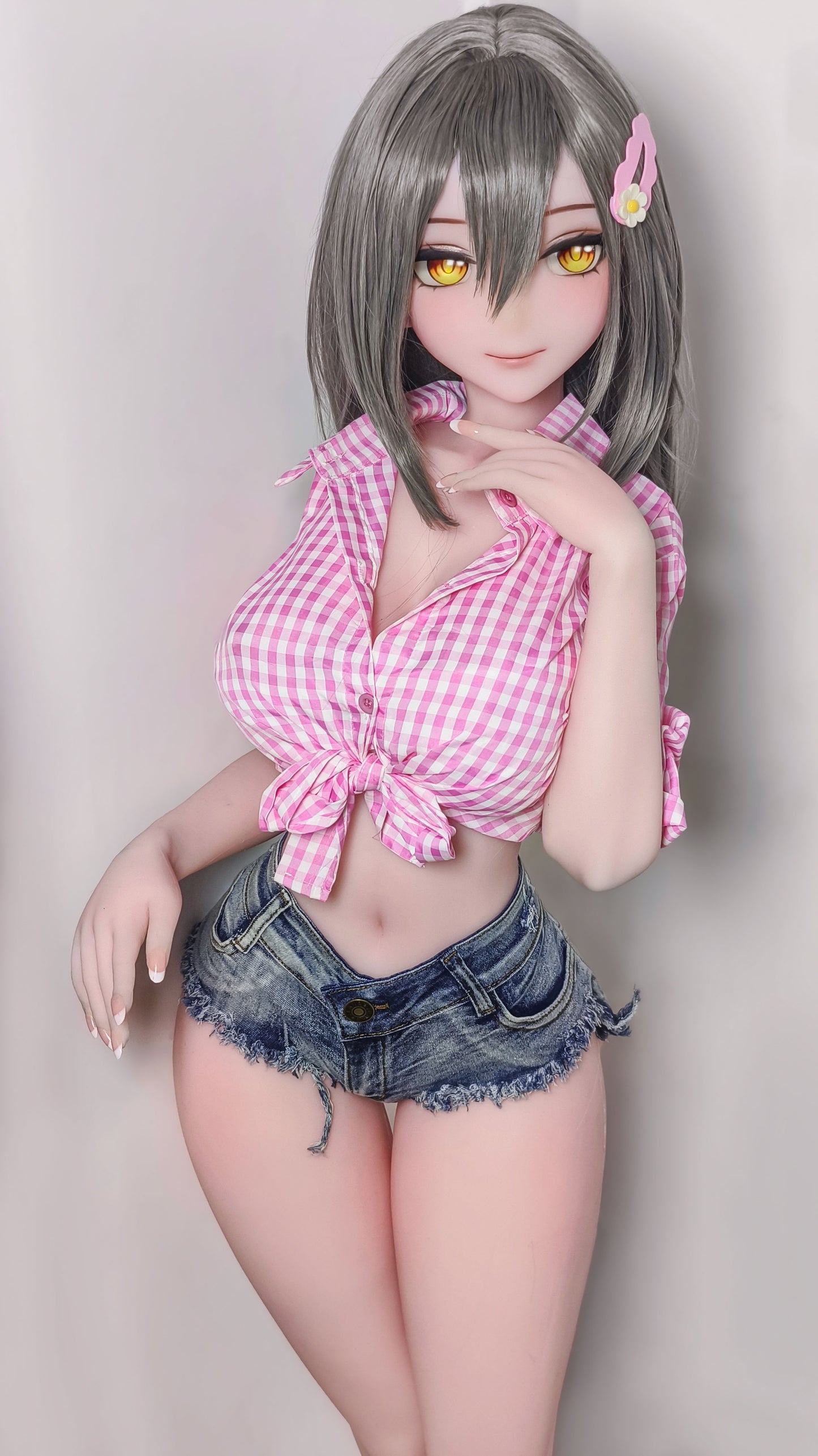 ElsaBabe 148 cm Anime-Puppe Platin-Silikon-Sexpuppe Erotisches Spielzeug mit Metallskelett, Furukawa Natsuki
