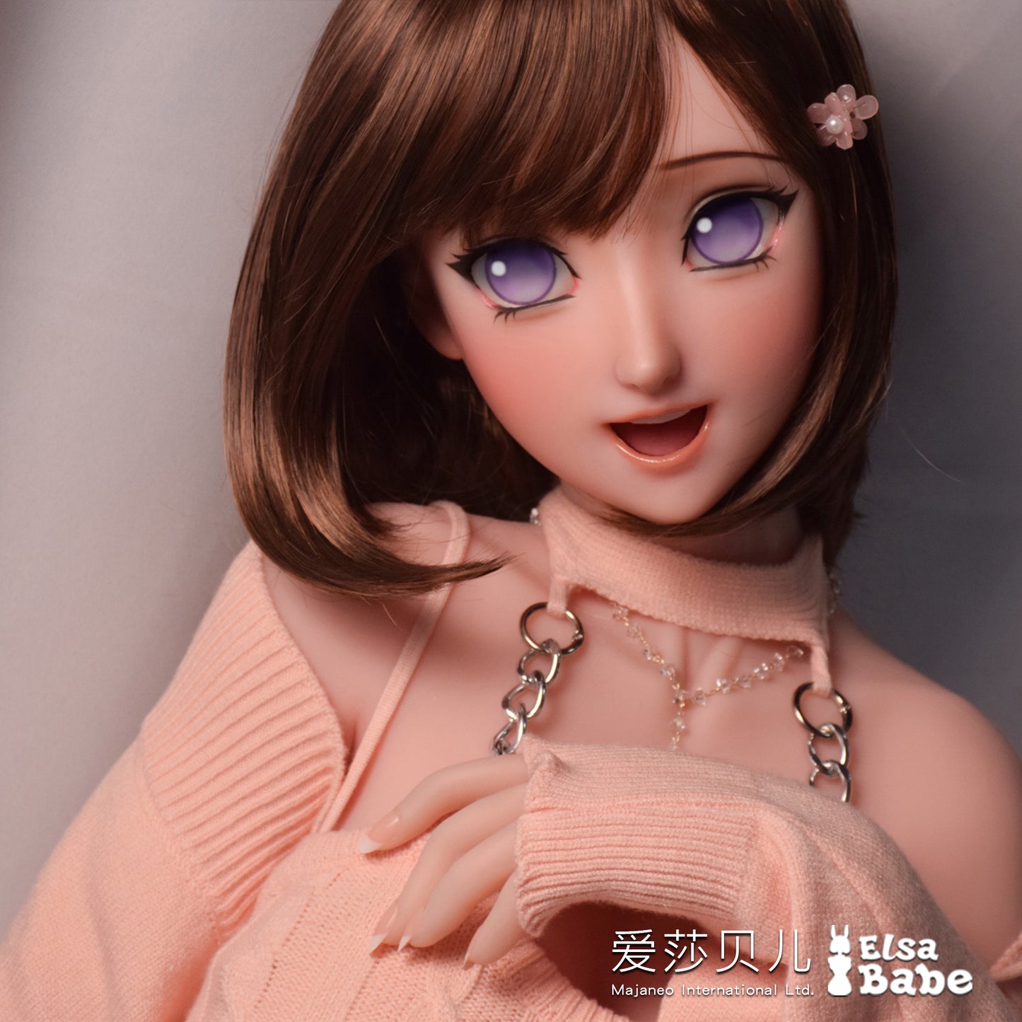 ElsaBabe 83cm Torso ACG Doll Platinum Silicone Love Doll Adult Toy With Metal Skeleton, Hinata Himawari