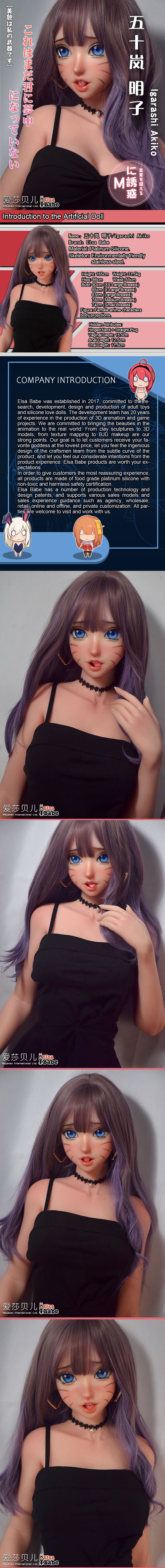 ElsaBabe 165cm Realistic ACG Doll Platinum Silicone Love Doll Adult Toy With Metal Skeleton, Igarashi Akiko