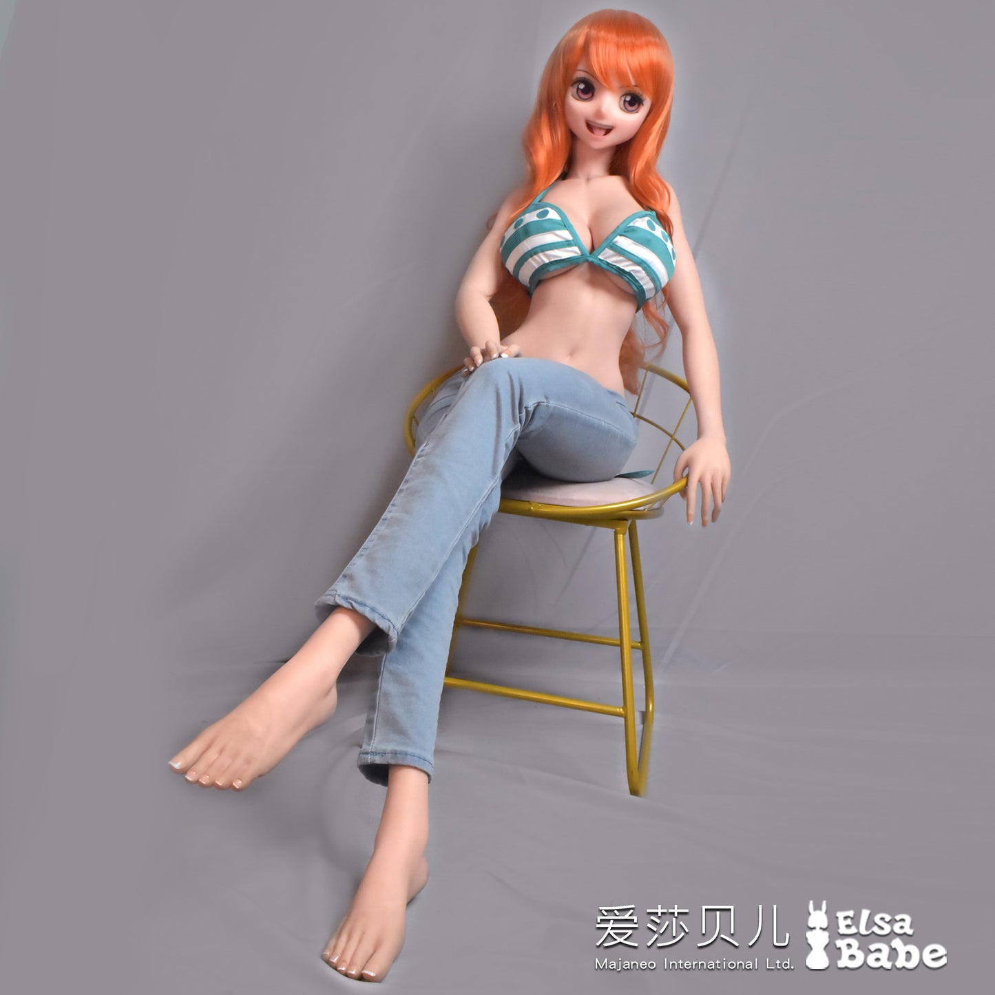 ElsaBabe 140cm Anime Doll Platinum Silicone Love Doll Adult Toy With Metal Skeleton, Tsuruta Haruna