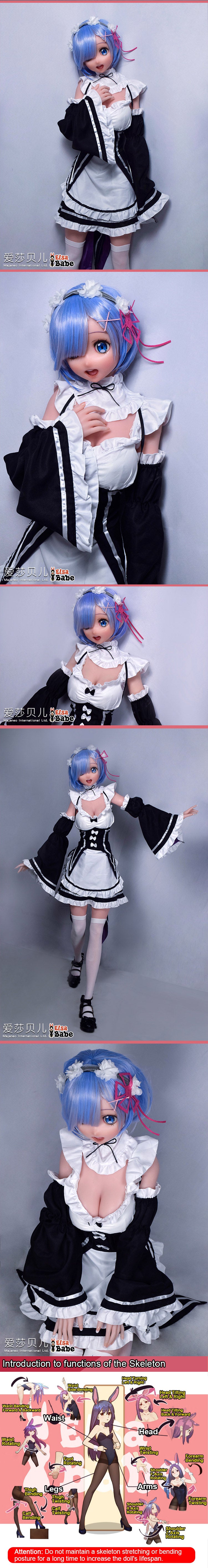 ElsaBabe 148cm Anime Doll Platinum Silicone Love Doll Adult Toy With Metal Skeleton, Mishima Nico