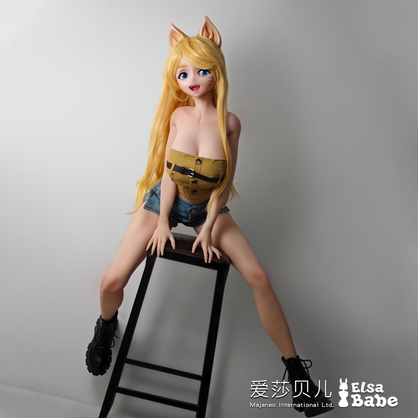 ElsaBabe 140cm Anime Doll Platinum Silicone Love Doll Adult Toy With Metal Skeleton, Kako Motoko