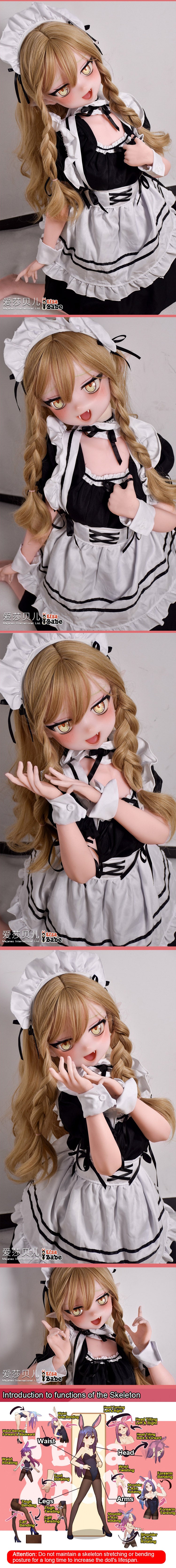 ElsaBabe 125cm Anime Doll Platinum Silicone Love Doll Adult Toy With Metal Skeleton, Momoi Nozomi