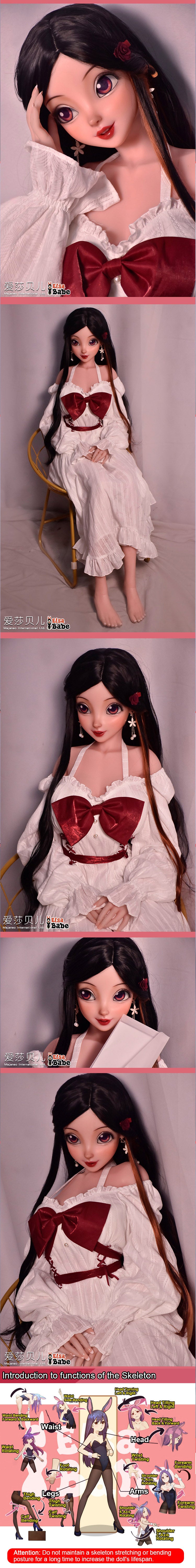 ElsaBabe 148cm Anime Doll Platinum Silicone Love Doll Adult Toy With Metal Skeleton, Hashimoto Wakaba