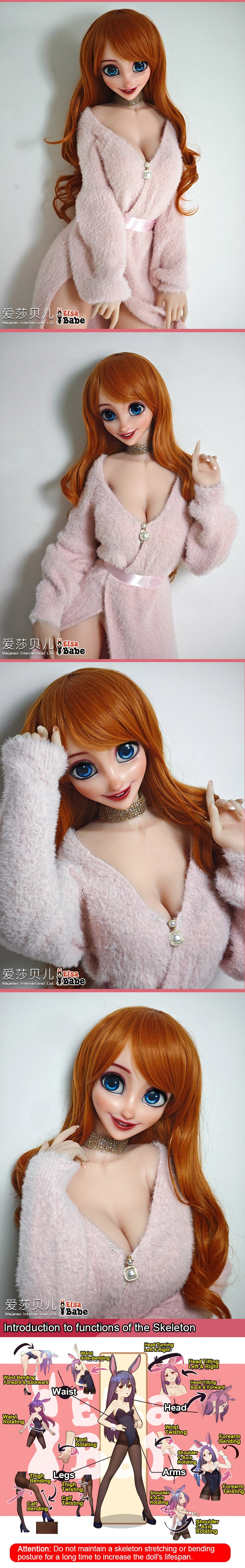 ElsaBabe 148cm Anime Doll Platinum Silicone Love Doll Adult Toy With Metal Skeleton, Jennifer Roberts