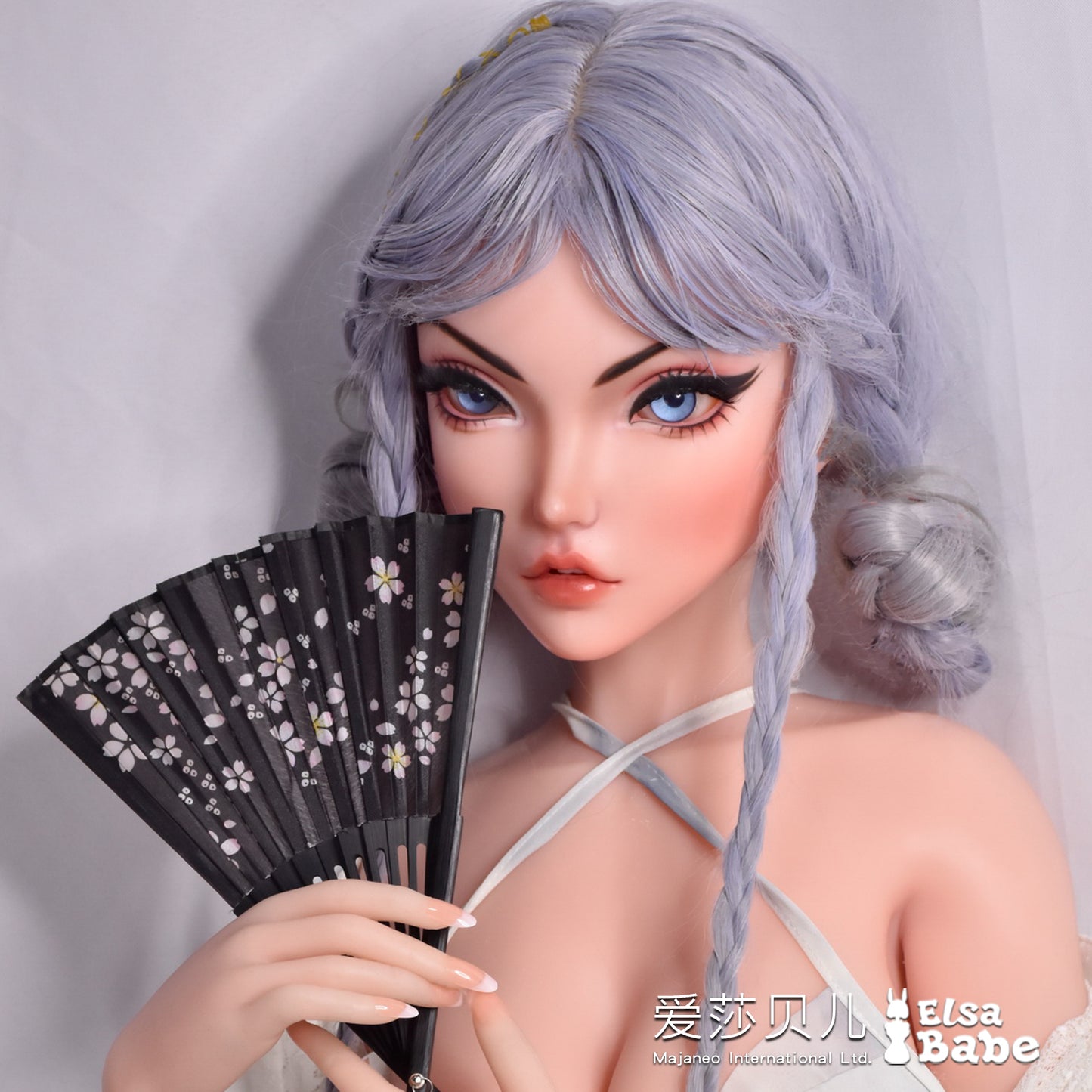 ElsaBabe Anime Doll Head Platinum Silicone Love Doll Heads Only, Aikawa Iori