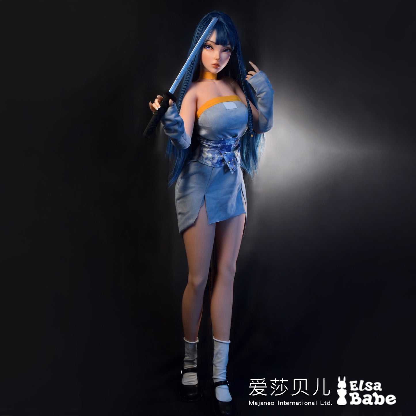 ElsaBabe 125cm Anime Doll Platinum Silicone Love Doll Adult Toy With Metal Skeleton, Miyamoto Kyoko