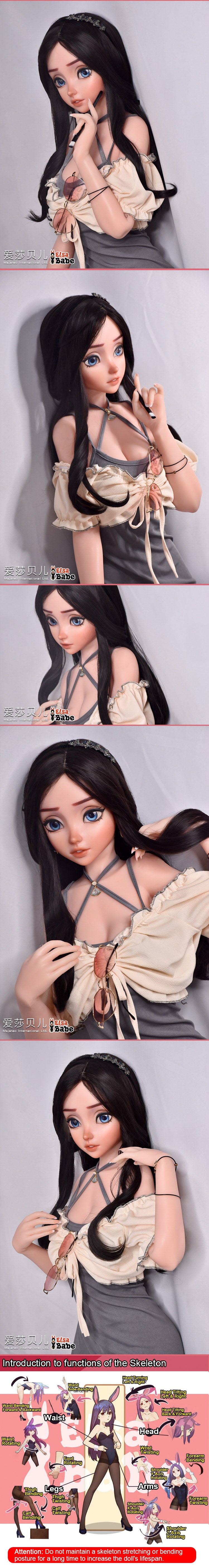 ElsaBabe 148cm Anime Doll Platinum Silicone Love Doll Adult Toy With Metal Skeleton, Takanashi Mahiru