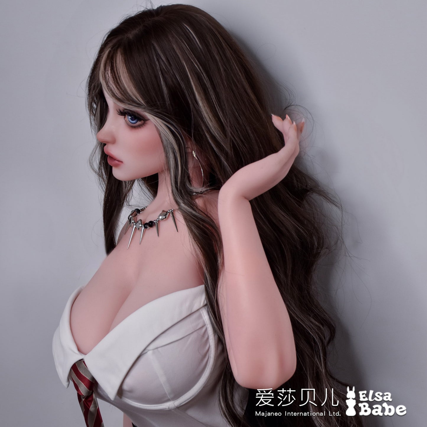 ElsaBabe Anime Doll Head Platinum Silicone Love Doll Heads Only, Beatrice Alexander