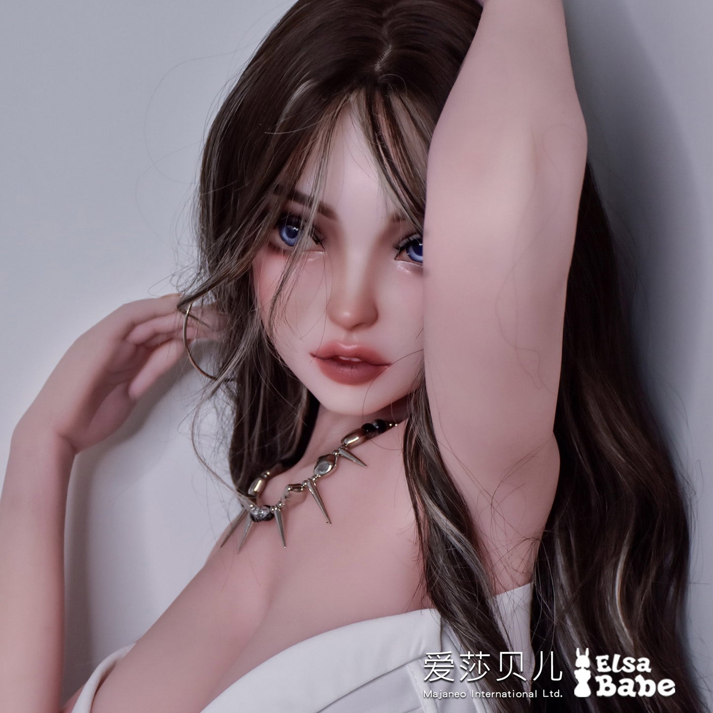 ElsaBabe Anime Doll Head Platinum Silicone Love Doll Heads Only, Beatrice Alexander