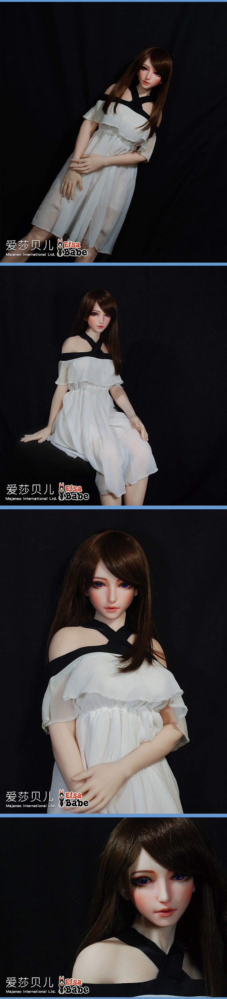 ElsaBabe 102cm ACG Doll Platinum Silicone Love Doll Adult Toy With Metal Skeleton, Kyoda Ayaka