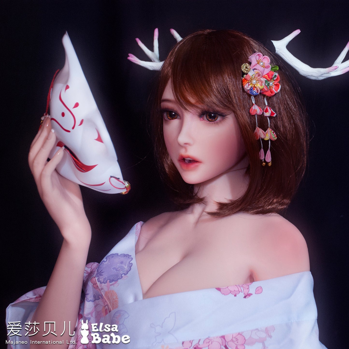 ElsaBabe 70cm Torso ACG Doll Platinum Silicone Love Doll Adult Toy With Metal Skeleton, Akimoto Mitsuki