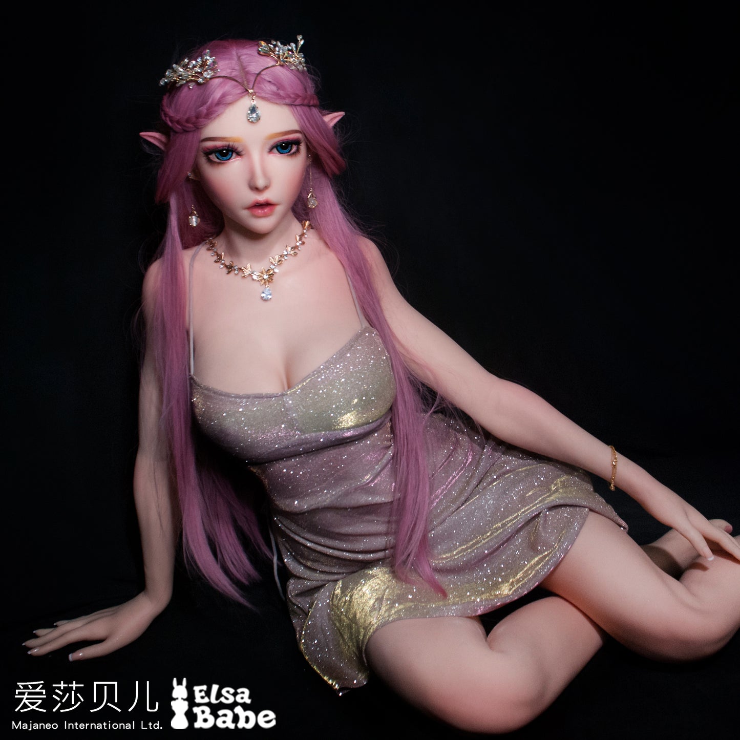 ElsaBabe 70cm Torso ACG Doll Platinum Silicone Love Doll Adult Toy With Metal Skeleton, Takano Rie