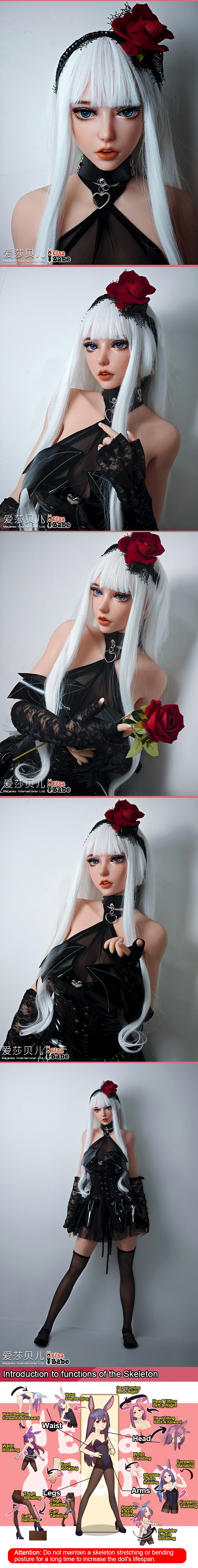 ElsaBabe 148 cm Anime-Puppe Platin-Silikon-Sexpuppe Erotisches Spielzeug mit Metallskelett, Furukawa Natsuki