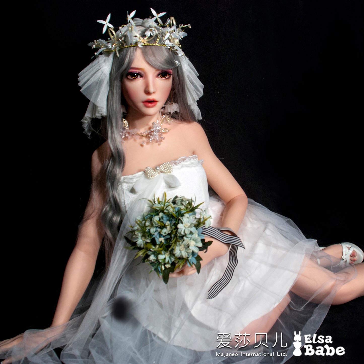 ElsaBabe 148cm ACG Doll Platinum Silicone Love Doll Adult Toy With Metal Skeleton, Yoshida Ayumi