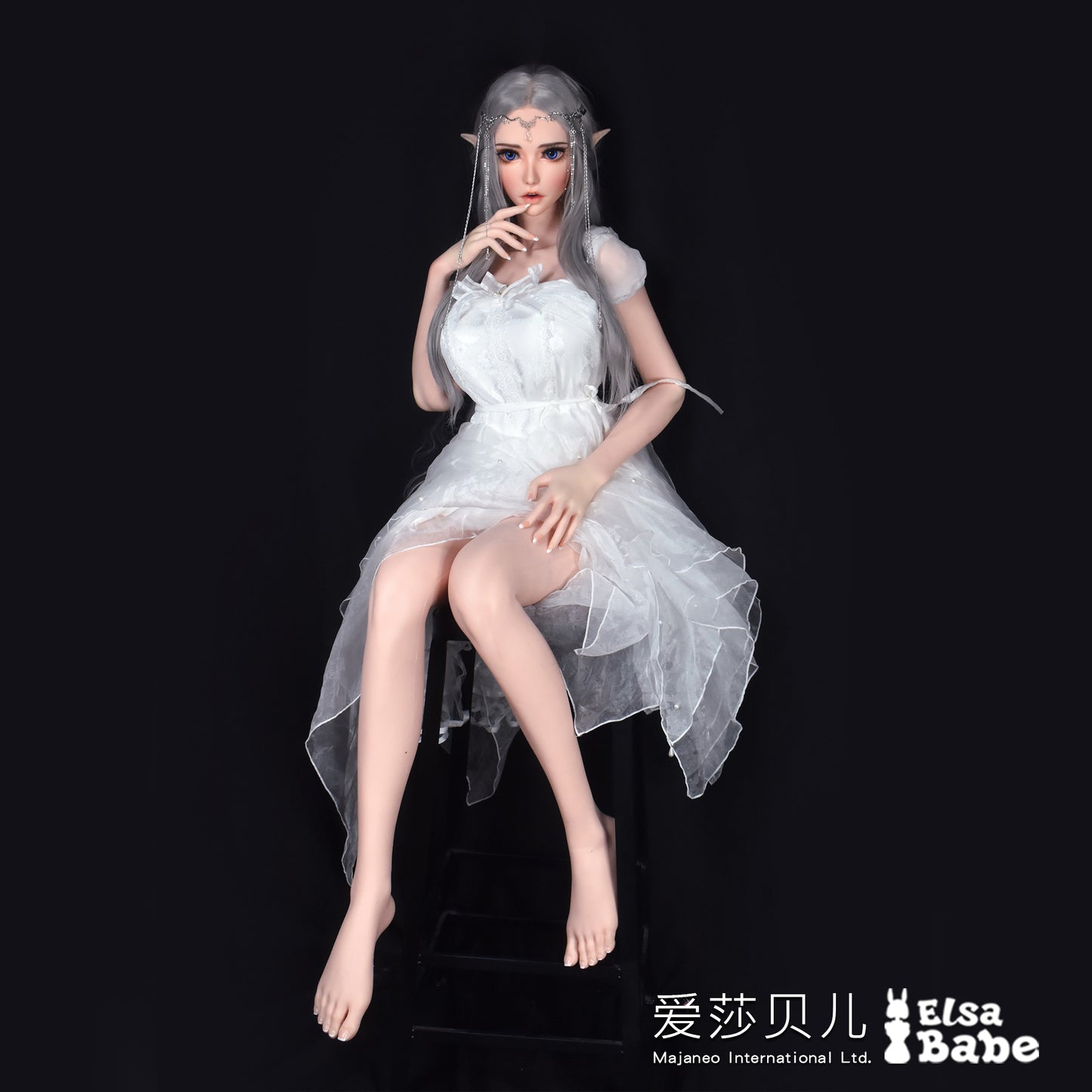 ElsaBabe ACG Doll Head Platinum Silicone Love Doll Heads Only, Kouno Ria