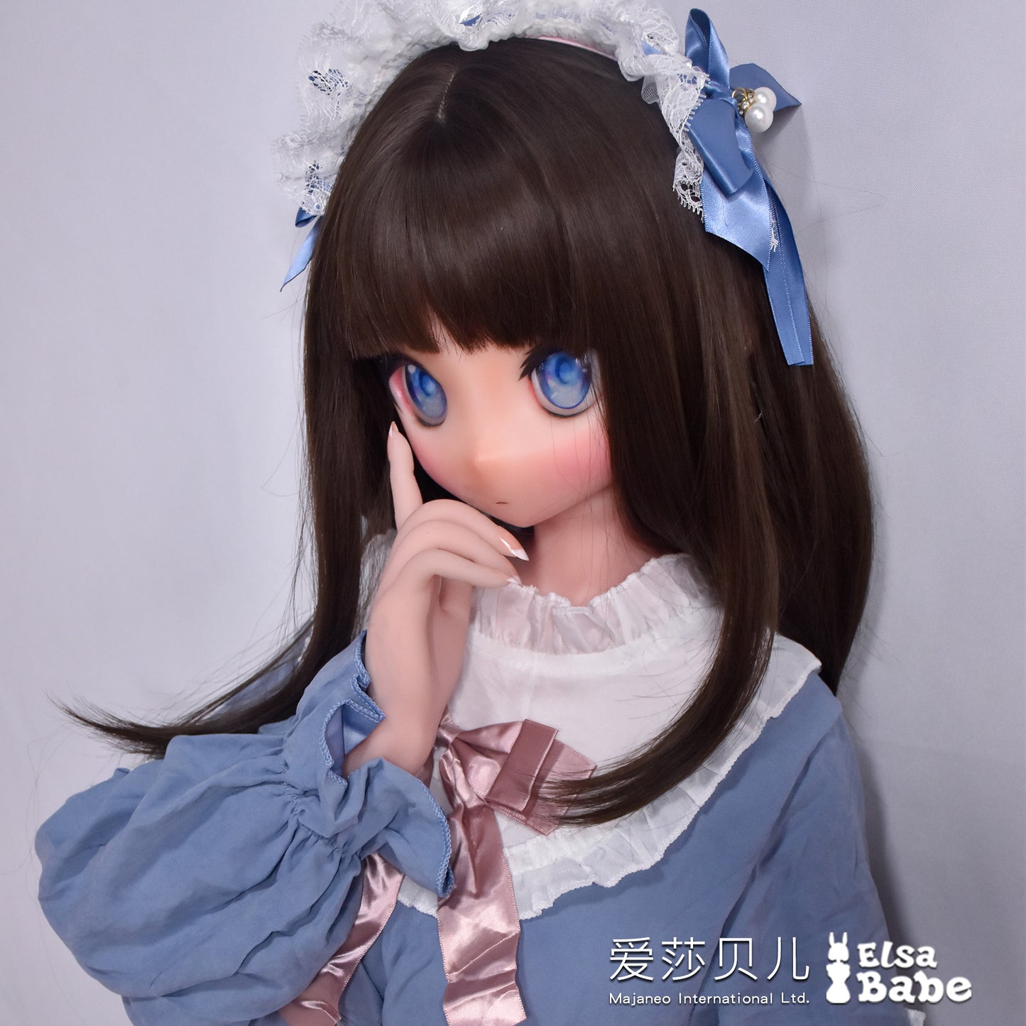 ElsaBabe Anime Doll Head Platinum Silicone Love Doll Heads Only, Arisugawa Yumeko