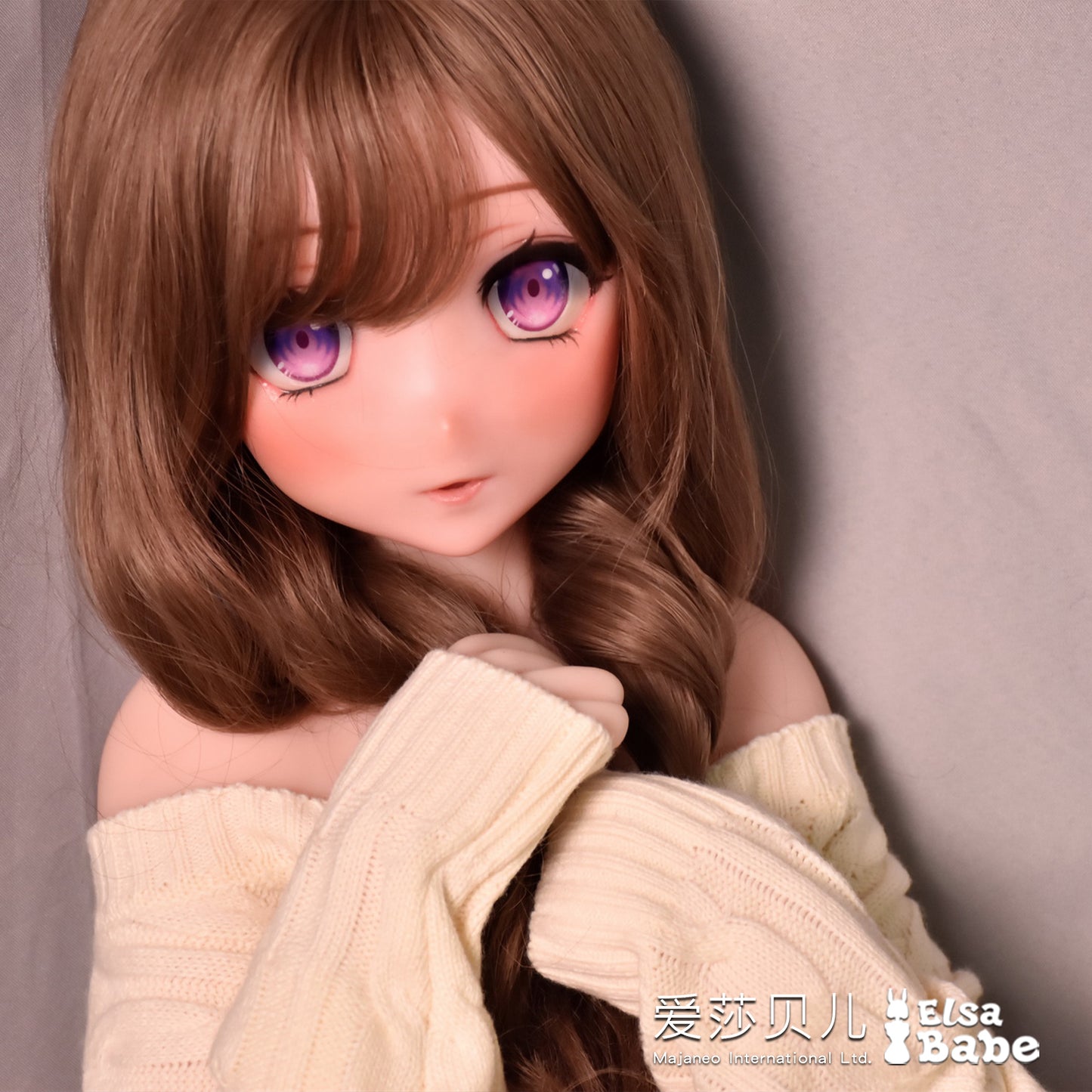 ElsaBabe 70cm Torso Anime Doll Platinum Silicone Love Doll Adult Toy With Metal Skeleton, Yokotani Yukiko