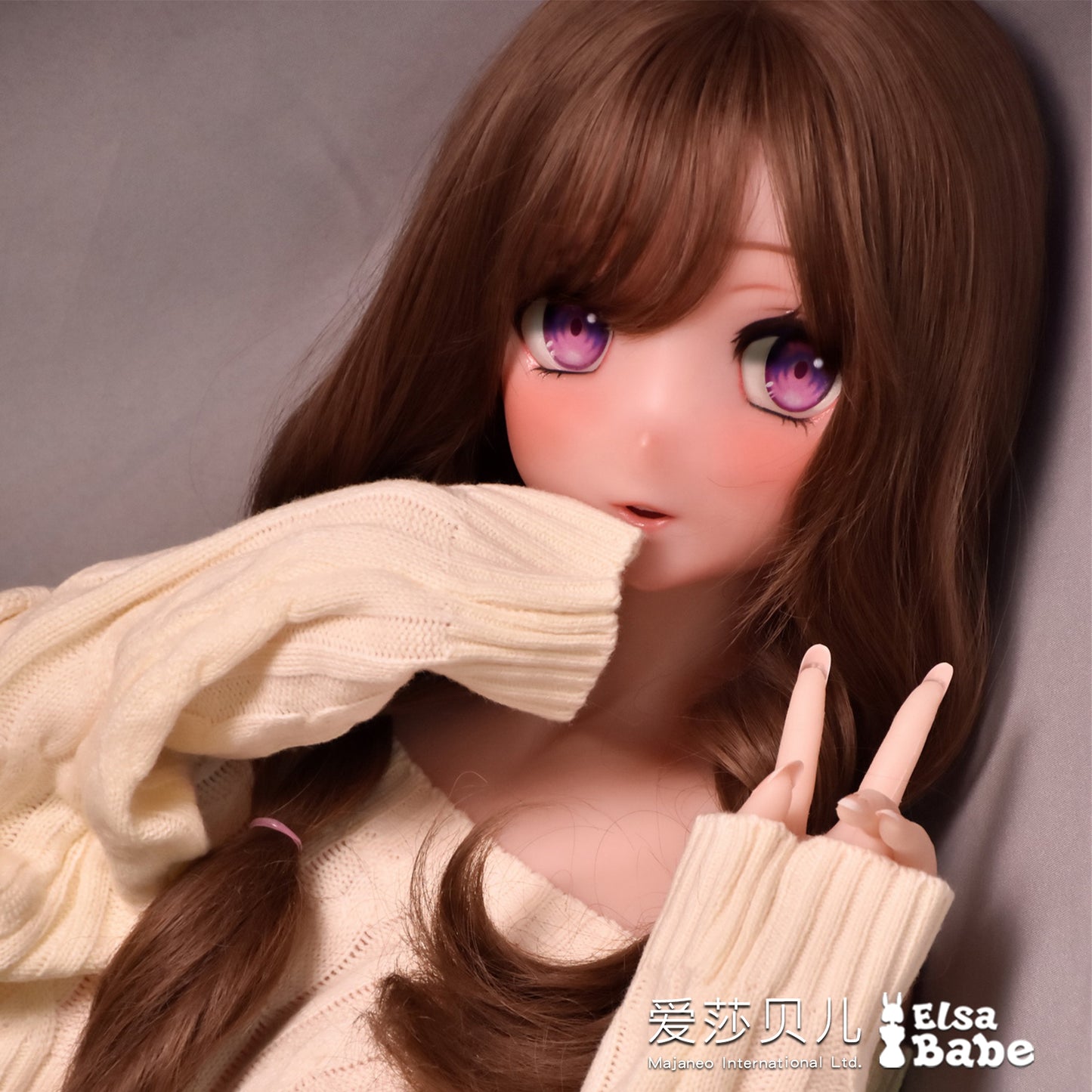 ElsaBabe 70cm Torso Anime Doll Platinum Silicone Love Doll Adult Toy With Metal Skeleton, Yokotani Yukiko