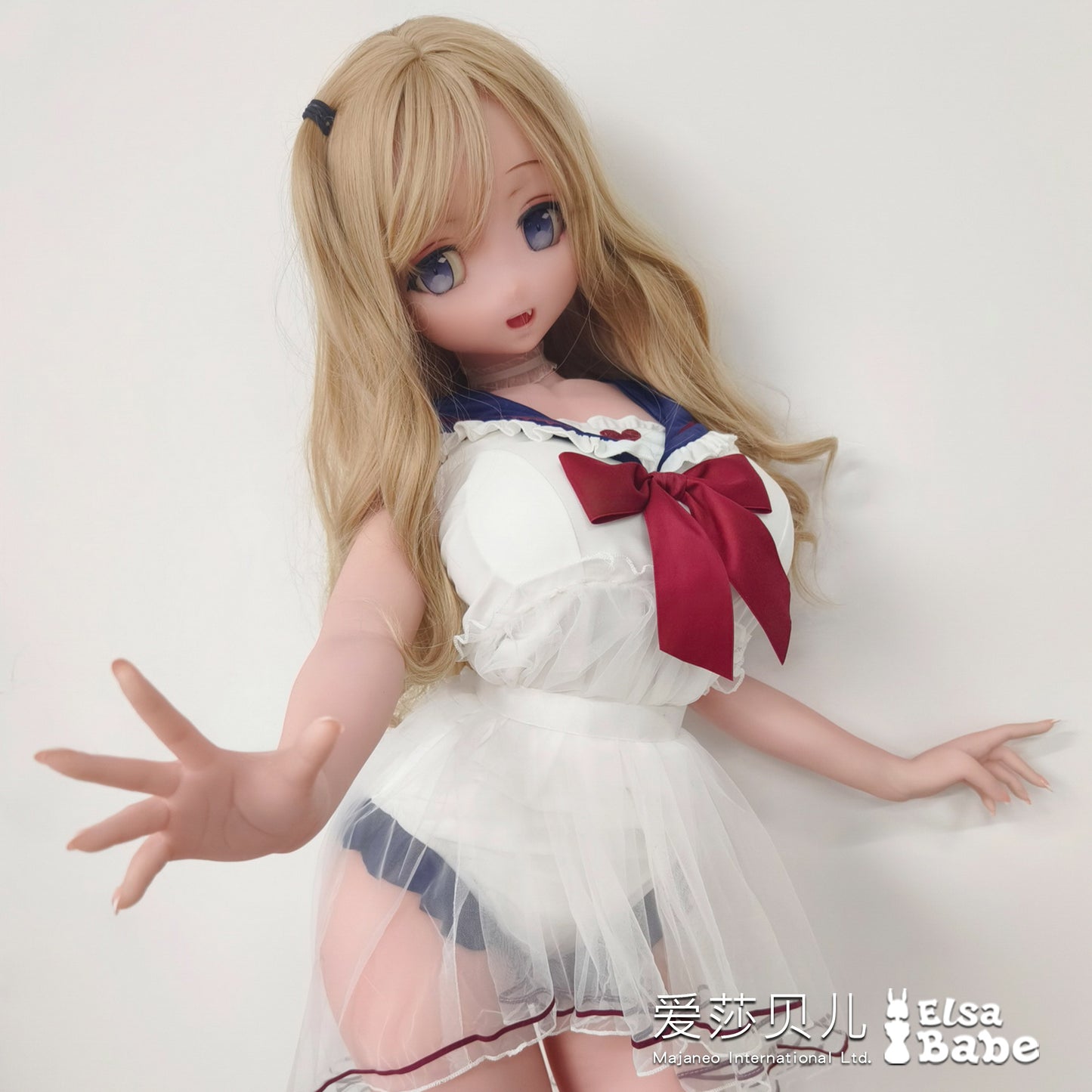 ElsaBabe Anime Doll Head Platinum Silicone Love Doll Heads Only, Haneda Nanako