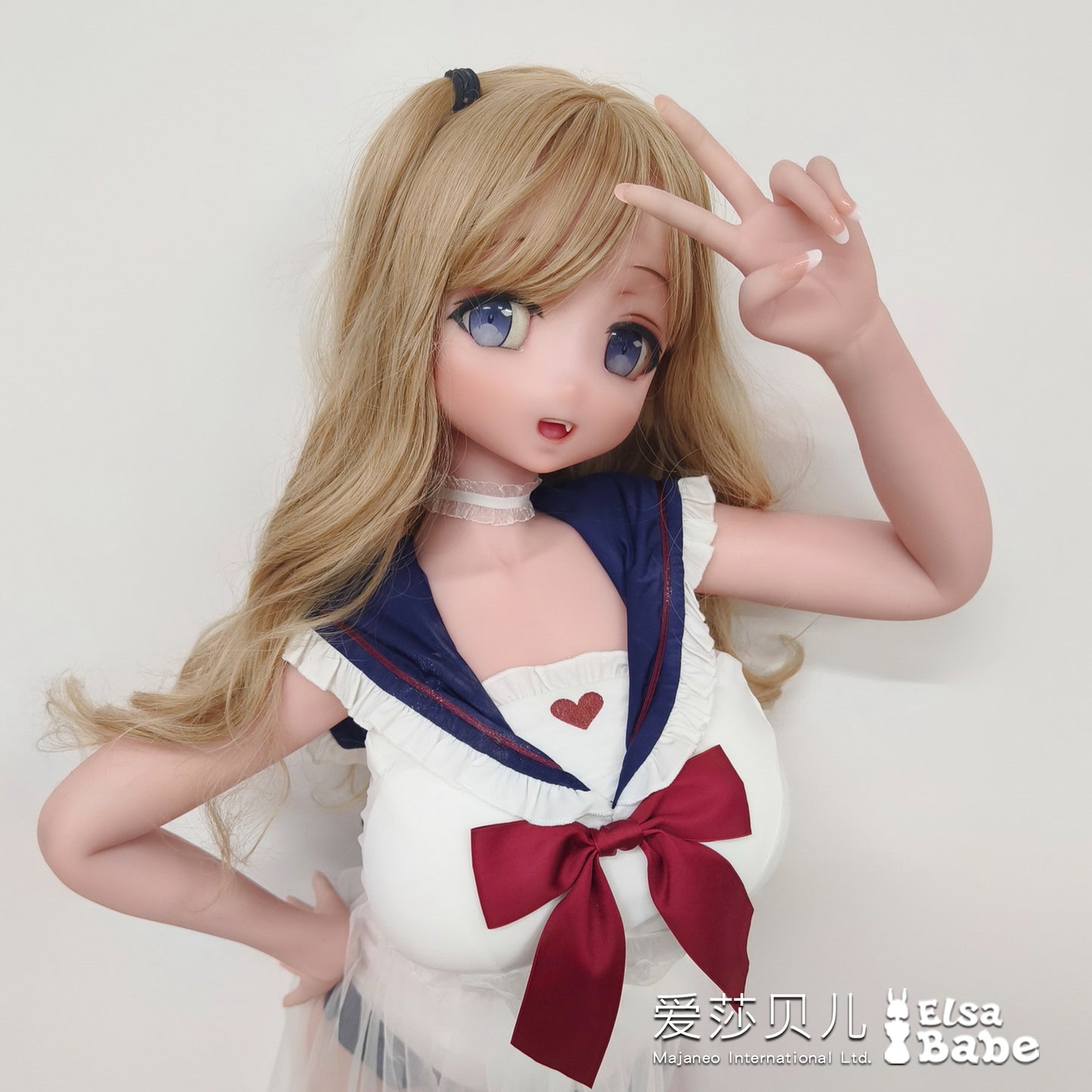 ElsaBabe Anime Doll Head Platinum Silicone Love Doll Heads Only, Haneda Nanako
