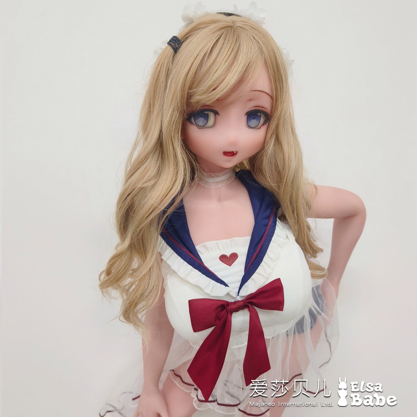 ElsaBabe Anime Doll Head Platinum Silicone Love Doll Heads Only, Haneda Nanako