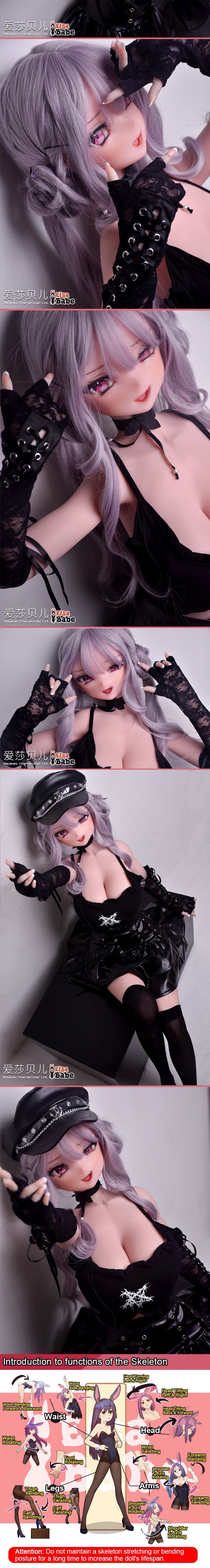 ElsaBabe 148cm Anime Doll Platinum Silicone Love Doll Adult Toy With Metal Skeleton, Watanabe Yuno