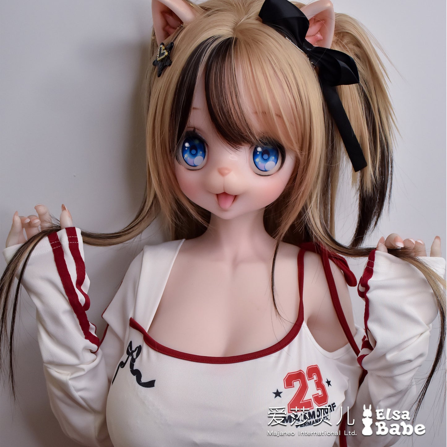 ElsaBabe 150cm Anime Doll Platinum Silicone Love Doll Adult Toy With Metal Skeleton, Nekoha Aya