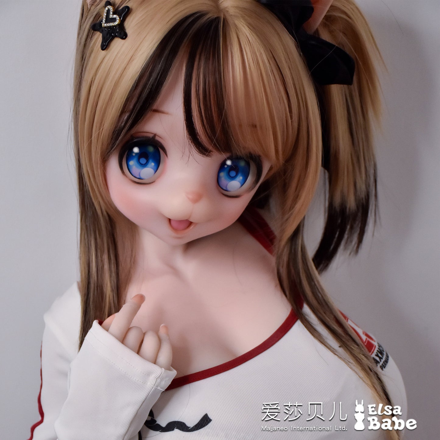 ElsaBabe 150cm Anime Doll Platinum Silicone Love Doll Adult Toy With Metal Skeleton, Nekoha Aya