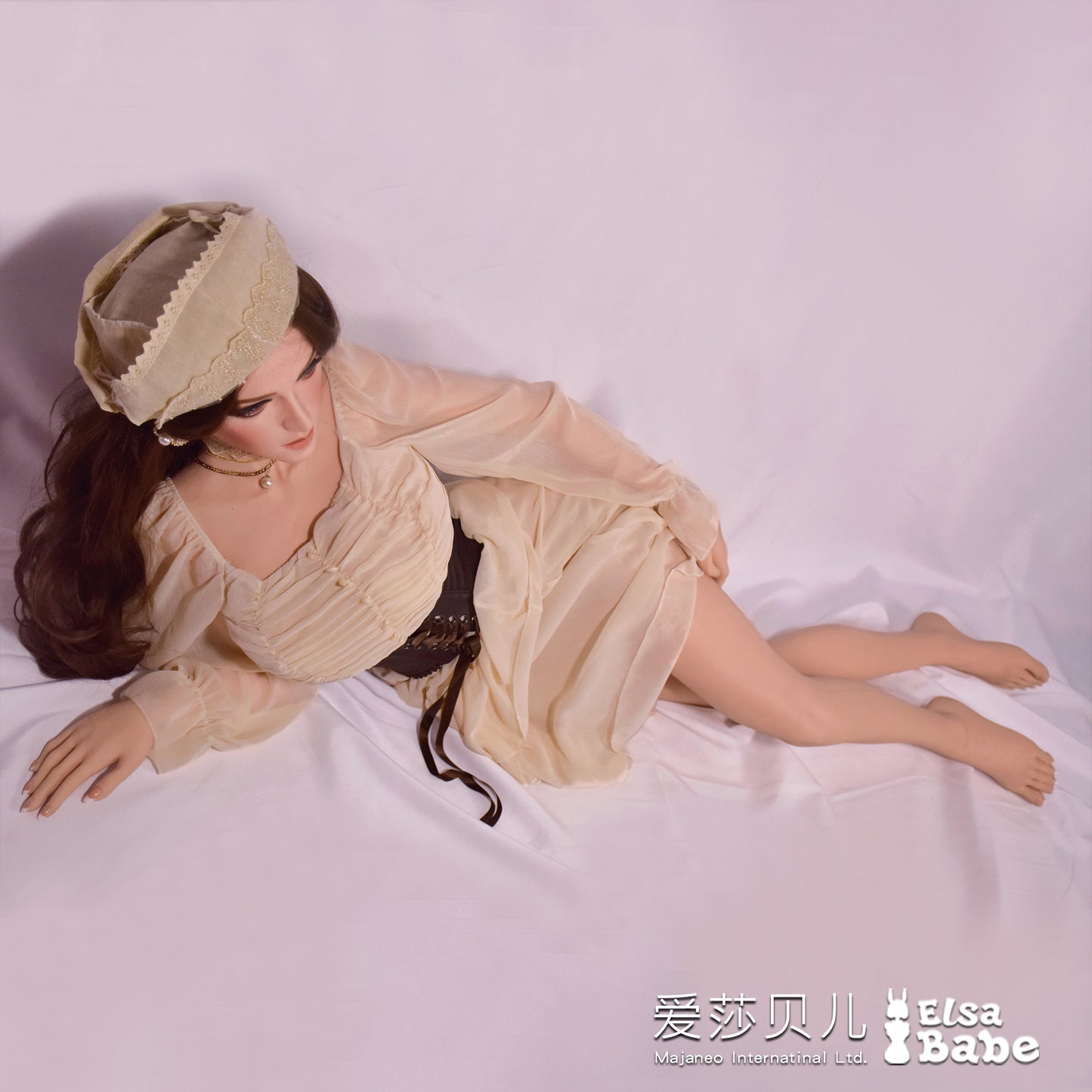 ElsaBabe 165cm Realistic ACG Doll Platinum Silicone Love Doll Adult Toy With Metal Skeleton, Lena Davis