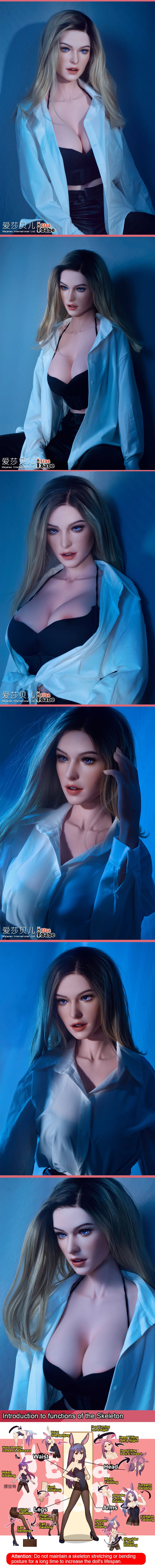 ElsaBabe 148 cm Anime-Puppe Platin-Silikon-Sexpuppe Erotisches Spielzeug mit Metallskelett, Furukawa Natsuki