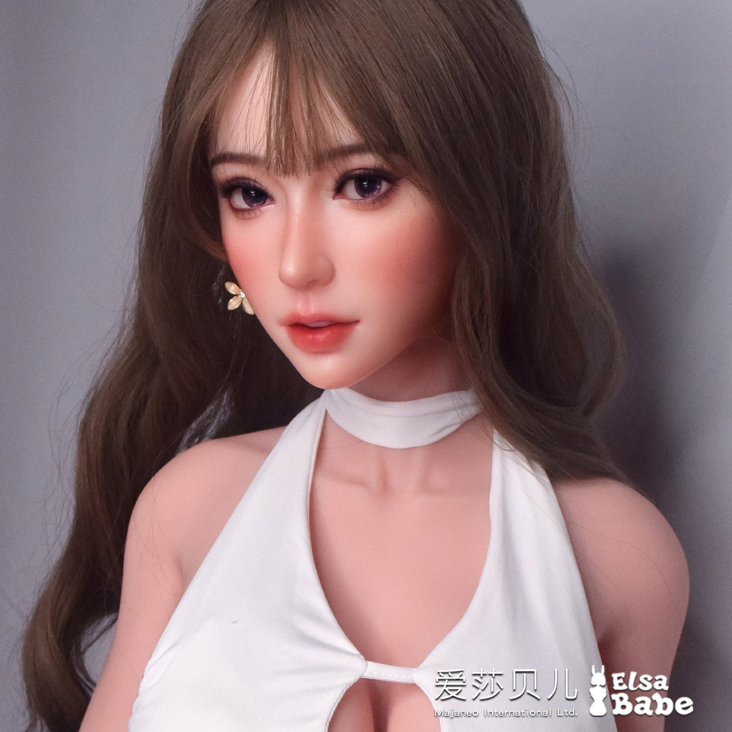 ElsaBabe ACG Doll Head Platinum Silicone Love Doll Heads Only, Amami Tomoko