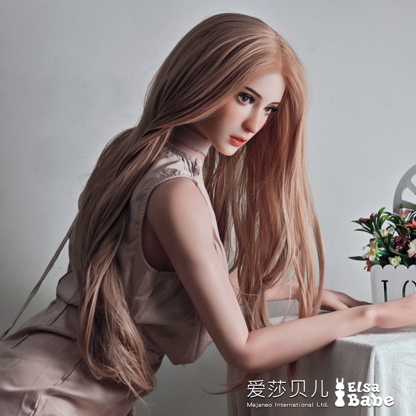 ElsaBabe 83cm Torso ACG Doll Platinum Silicone Love Doll Adult Toy With Metal Skeleton, Ikeda Anna