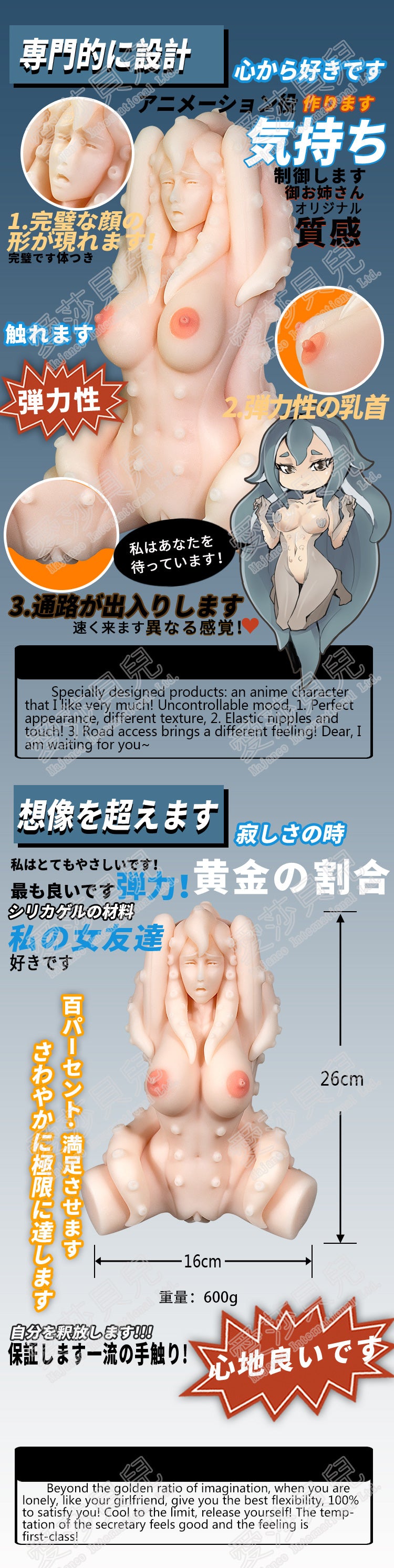 ElsaBabe Adult Male Stroker Silicone Masturbator Love-toys Entity Love-doll Aoi