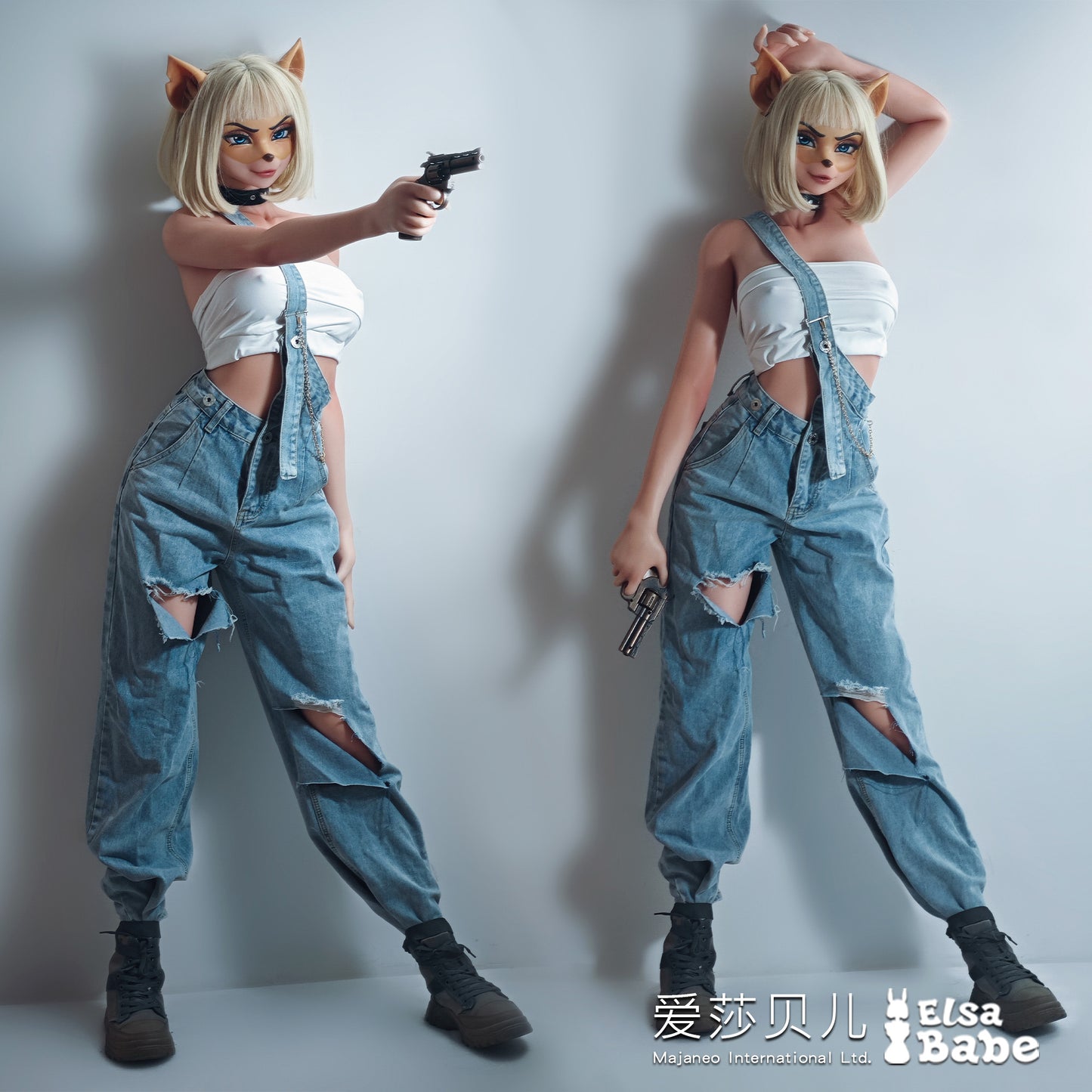 ElsaBabe 160cm Animorphic Doll Platinum Silicone Love Doll Adult Toy With Metal Skeleton, Zana Fox