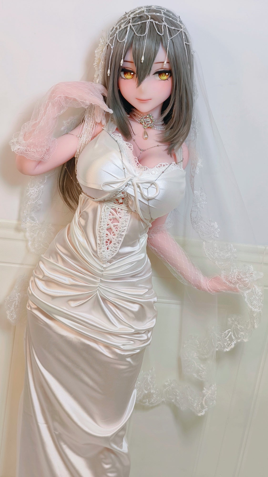 ElsaBabe 148 cm Anime-Puppe Platin-Silikon-Sexpuppe Erotisches Spielzeug mit Metallskelett, Furukawa Natsuki