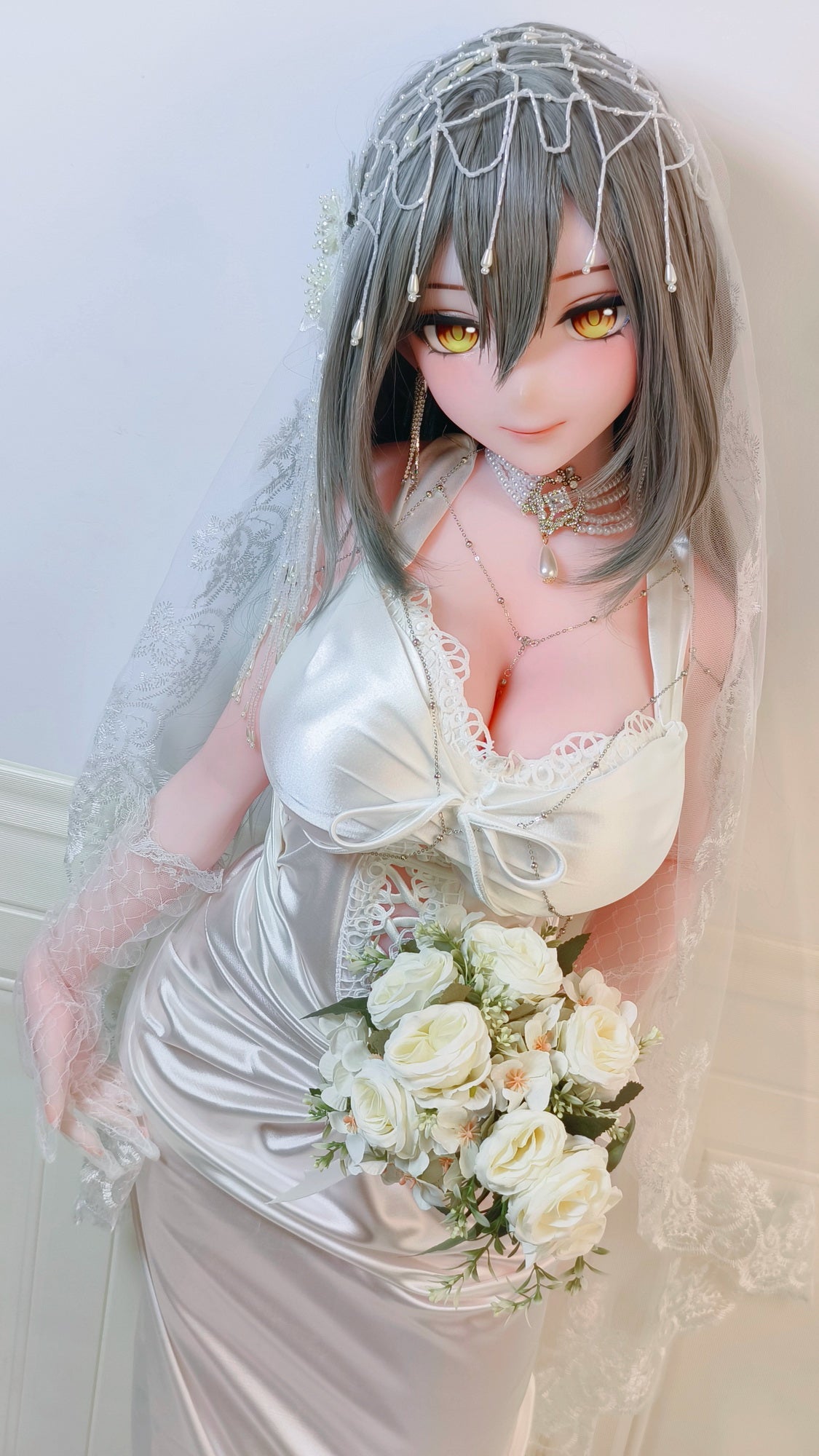 ElsaBabe 148 cm Anime-Puppe Platin-Silikon-Sexpuppe Erotisches Spielzeug mit Metallskelett, Furukawa Natsuki
