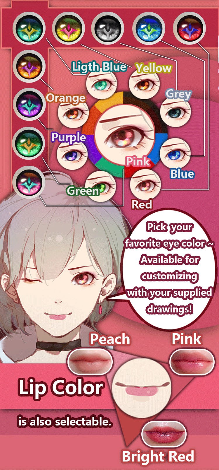 ElsaBabe Anime Doll Head Platinum Silicone Love Doll Heads Only, Natsuike Sora