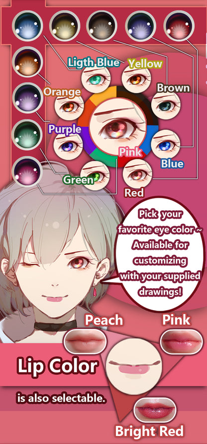 ElsaBabe Anime Doll Head Platinum Silicone Love Doll Heads Only, Suwabe Haruka