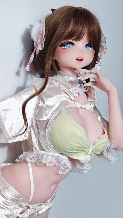 ElsaBabe 148 cm Anime-Puppe Platin-Silikon-Sexpuppe Erotisches Spielzeug mit Metallskelett, Furukawa Natsuki