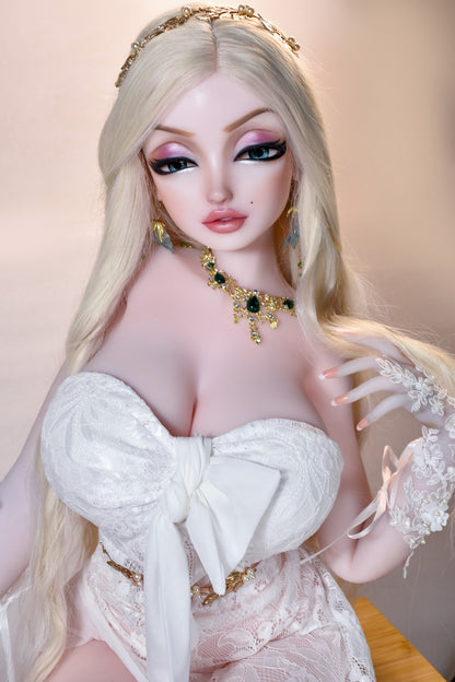 ElsaBabe 148 cm Anime-Puppe Platin-Silikon-Sexpuppe Erotisches Spielzeug mit Metallskelett, Furukawa Natsuki