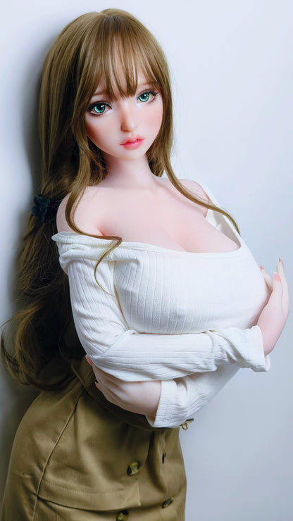 ElsaBabe 148 cm Anime-Puppe Platin-Silikon-Sexpuppe Erotisches Spielzeug mit Metallskelett, Furukawa Natsuki