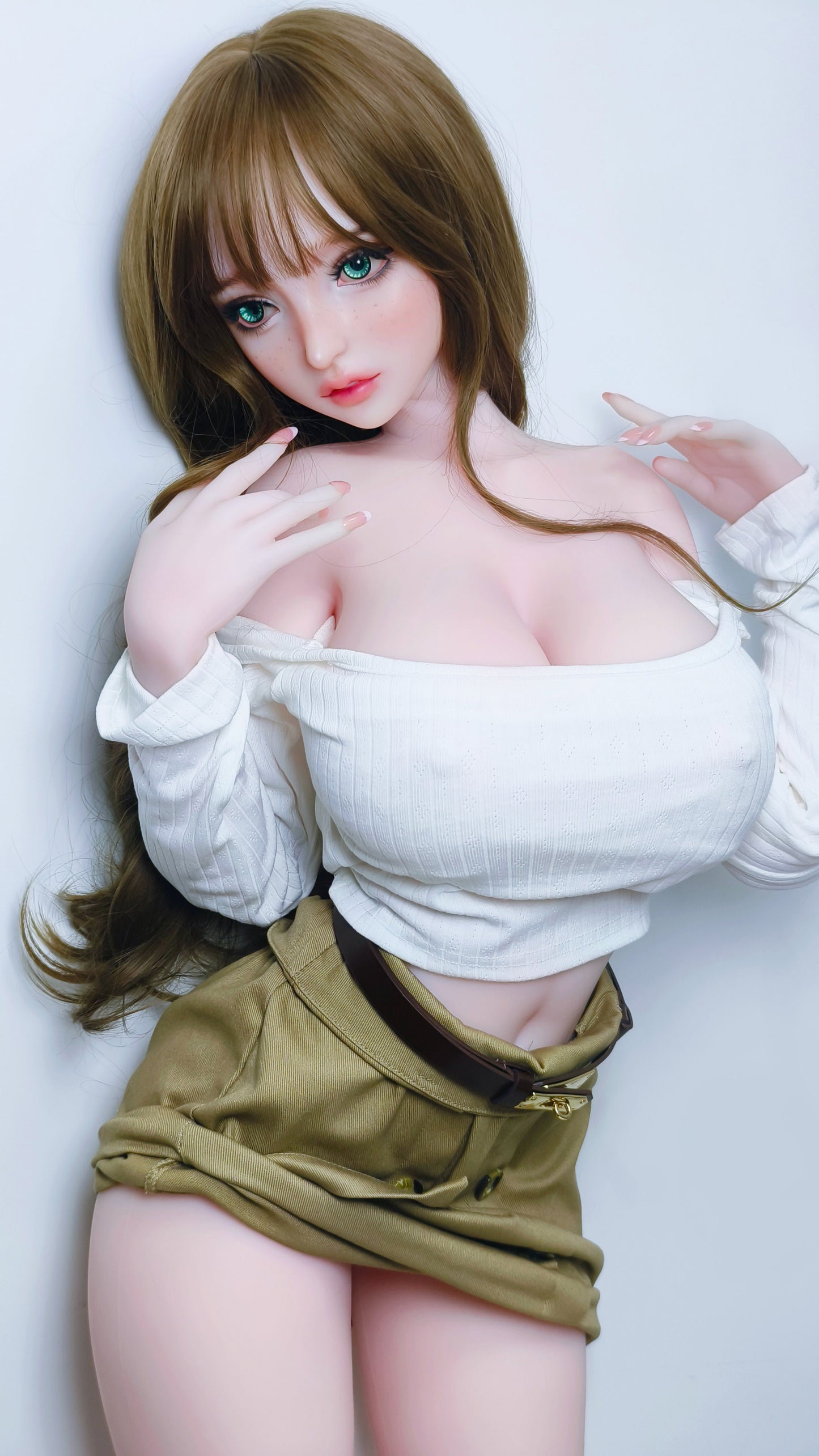ElsaBabe 148 cm Anime-Puppe Platin-Silikon-Sexpuppe Erotisches Spielzeug mit Metallskelett, Furukawa Natsuki