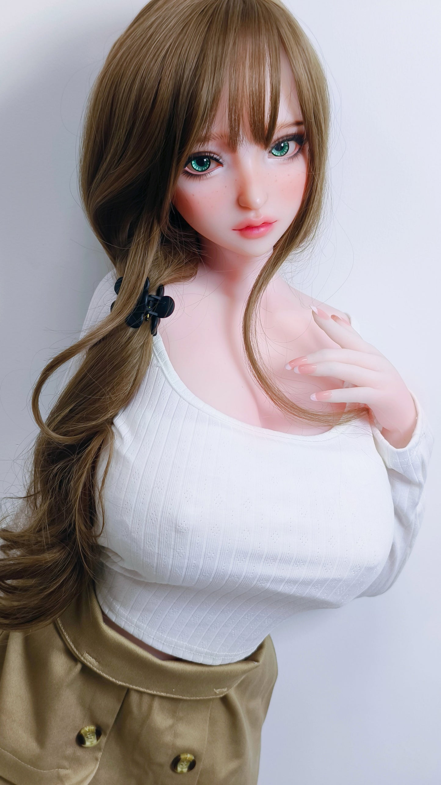 ElsaBabe 148 cm Anime-Puppe Platin-Silikon-Sexpuppe Erotisches Spielzeug mit Metallskelett, Furukawa Natsuki