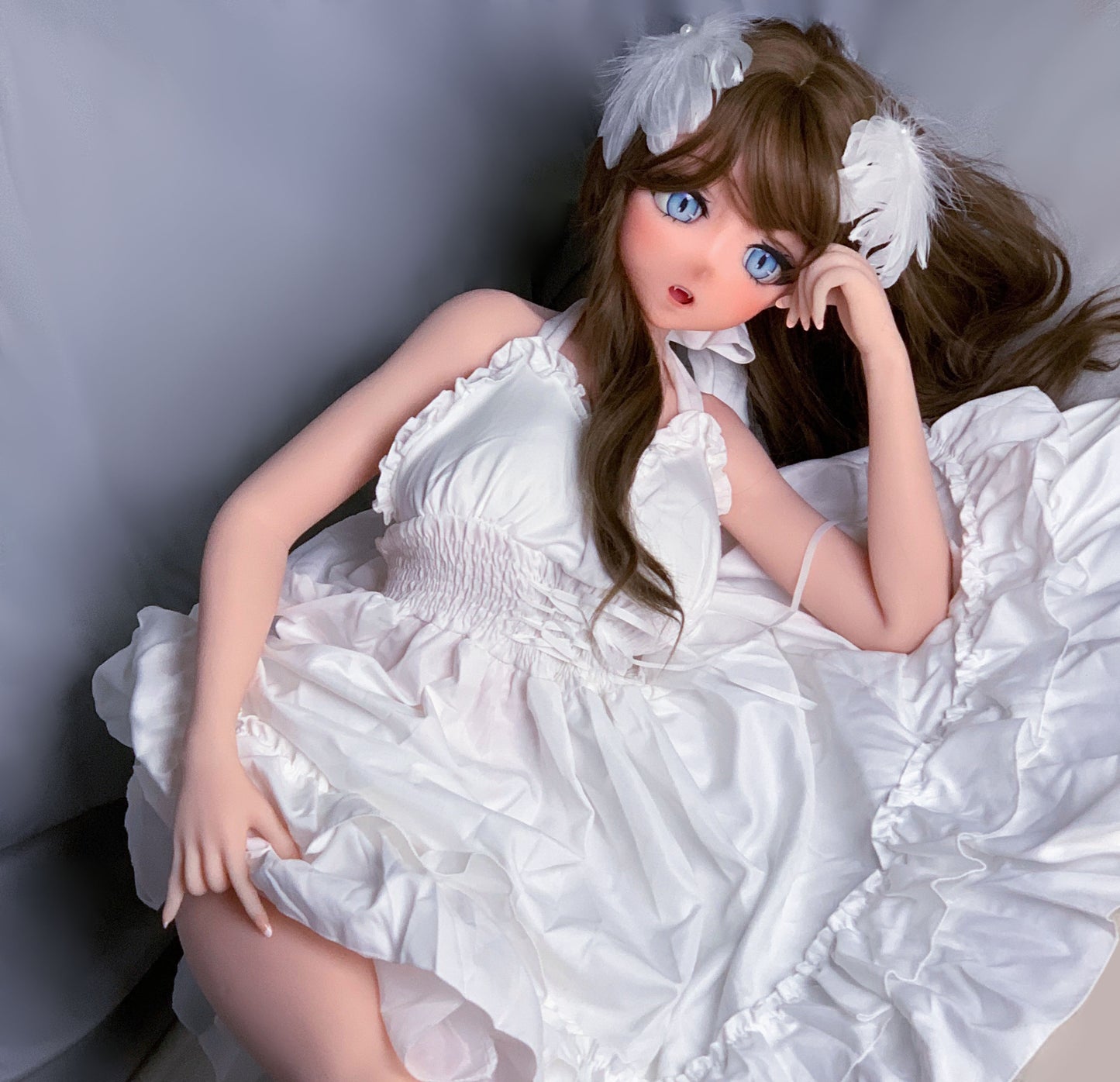 ElsaBabe 148 cm Anime-Puppe Platin-Silikon-Sexpuppe Erotisches Spielzeug mit Metallskelett, Furukawa Natsuki