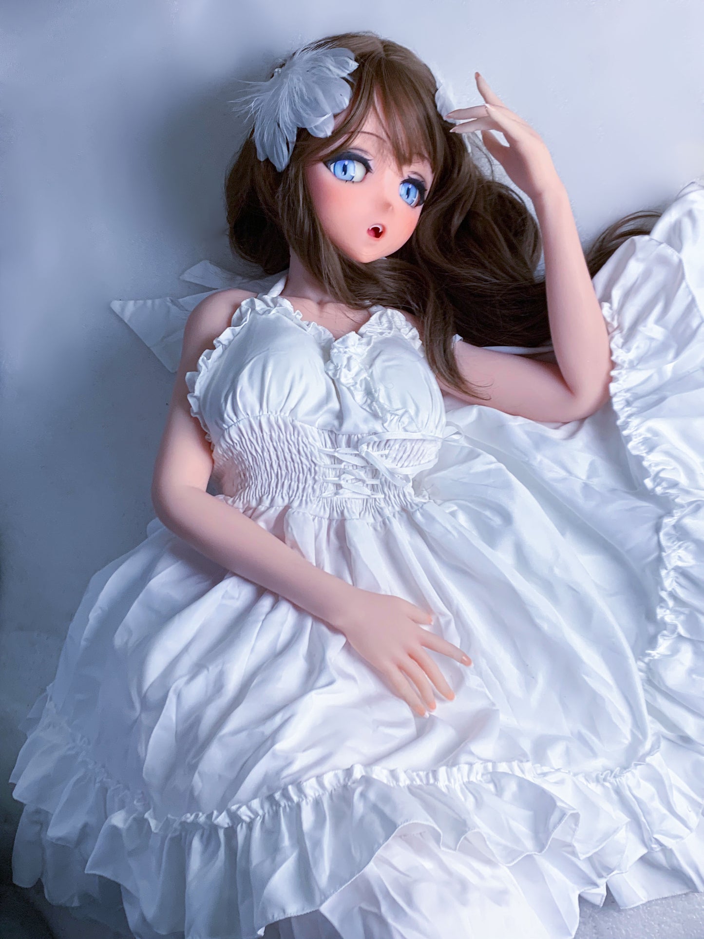 ElsaBabe 148 cm Anime-Puppe Platin-Silikon-Sexpuppe Erotisches Spielzeug mit Metallskelett, Furukawa Natsuki