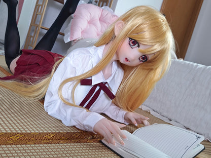 ElsaBabe 148 cm Anime-Puppe Platin-Silikon-Sexpuppe Erotisches Spielzeug mit Metallskelett, Furukawa Natsuki