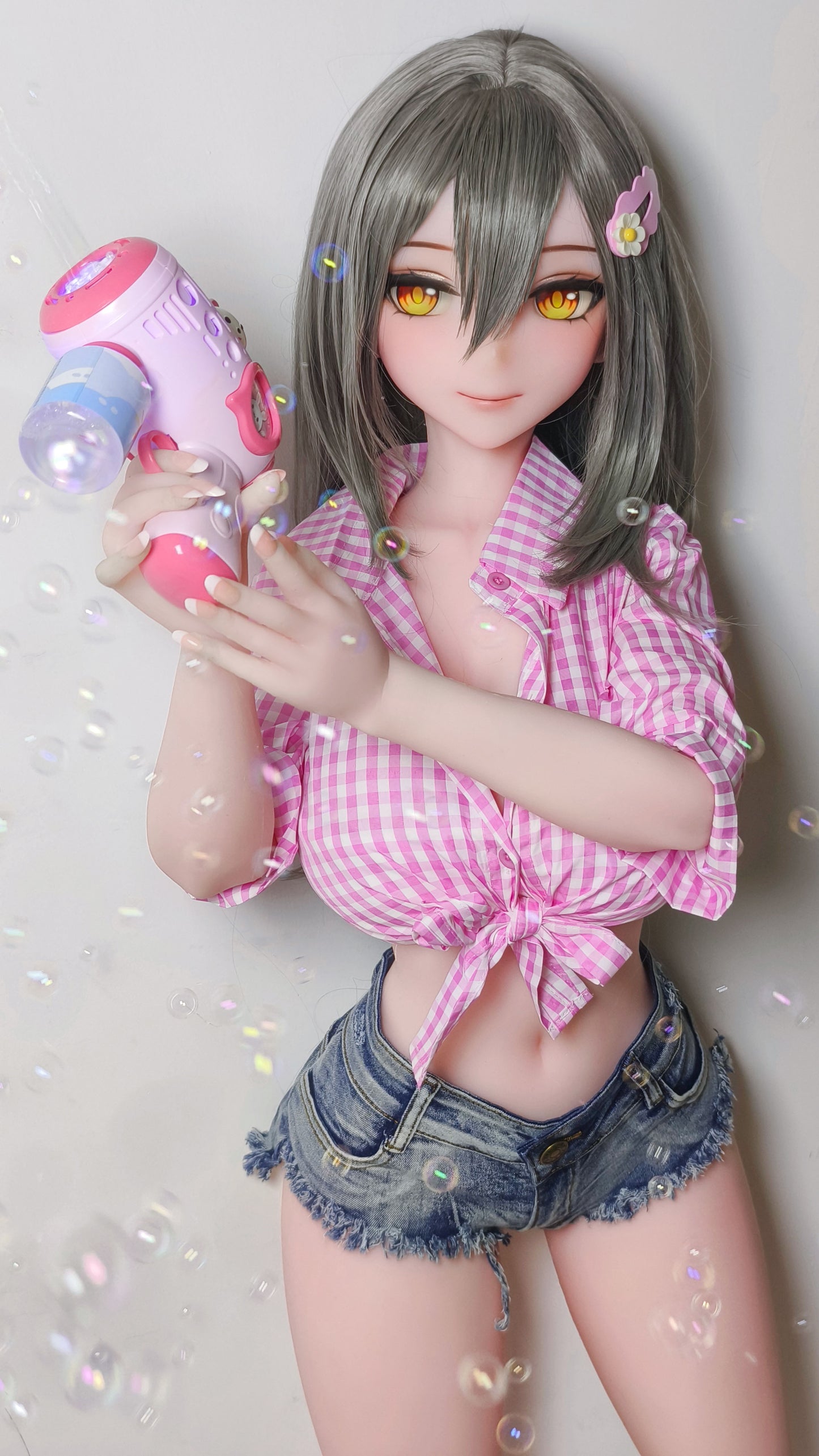 ElsaBabe 148 cm Anime-Puppe Platin-Silikon-Sexpuppe Erotisches Spielzeug mit Metallskelett, Furukawa Natsuki