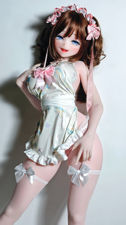 ElsaBabe 148 cm Anime-Puppe Platin-Silikon-Sexpuppe Erotisches Spielzeug mit Metallskelett, Furukawa Natsuki